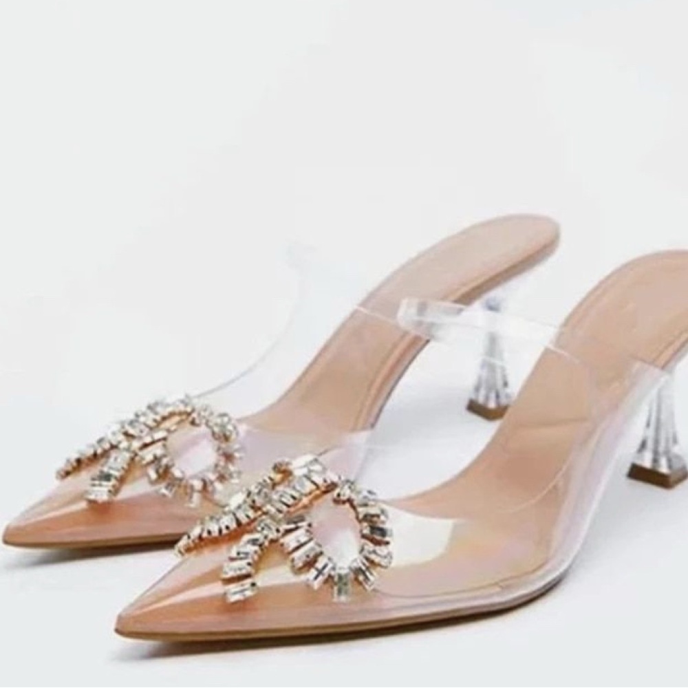 Zara rhinestones heels